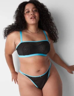 Underwire Bras^Lane Bryant Unlined Underwire Bandeau Black