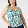 The Tee Shop^Lane Bryant V-Neck Tank Top Dappled Green