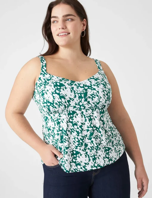 The Tee Shop^Lane Bryant V-Neck Tank Top Dappled Green