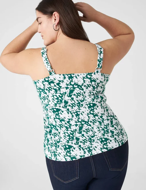 The Tee Shop^Lane Bryant V-Neck Tank Top Dappled Green