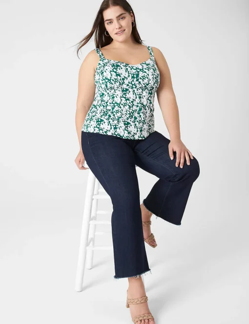 The Tee Shop^Lane Bryant V-Neck Tank Top Dappled Green