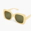 Sunglasses^Lane Bryant Yellow Oversized Square Sunglasses Honey Yellow